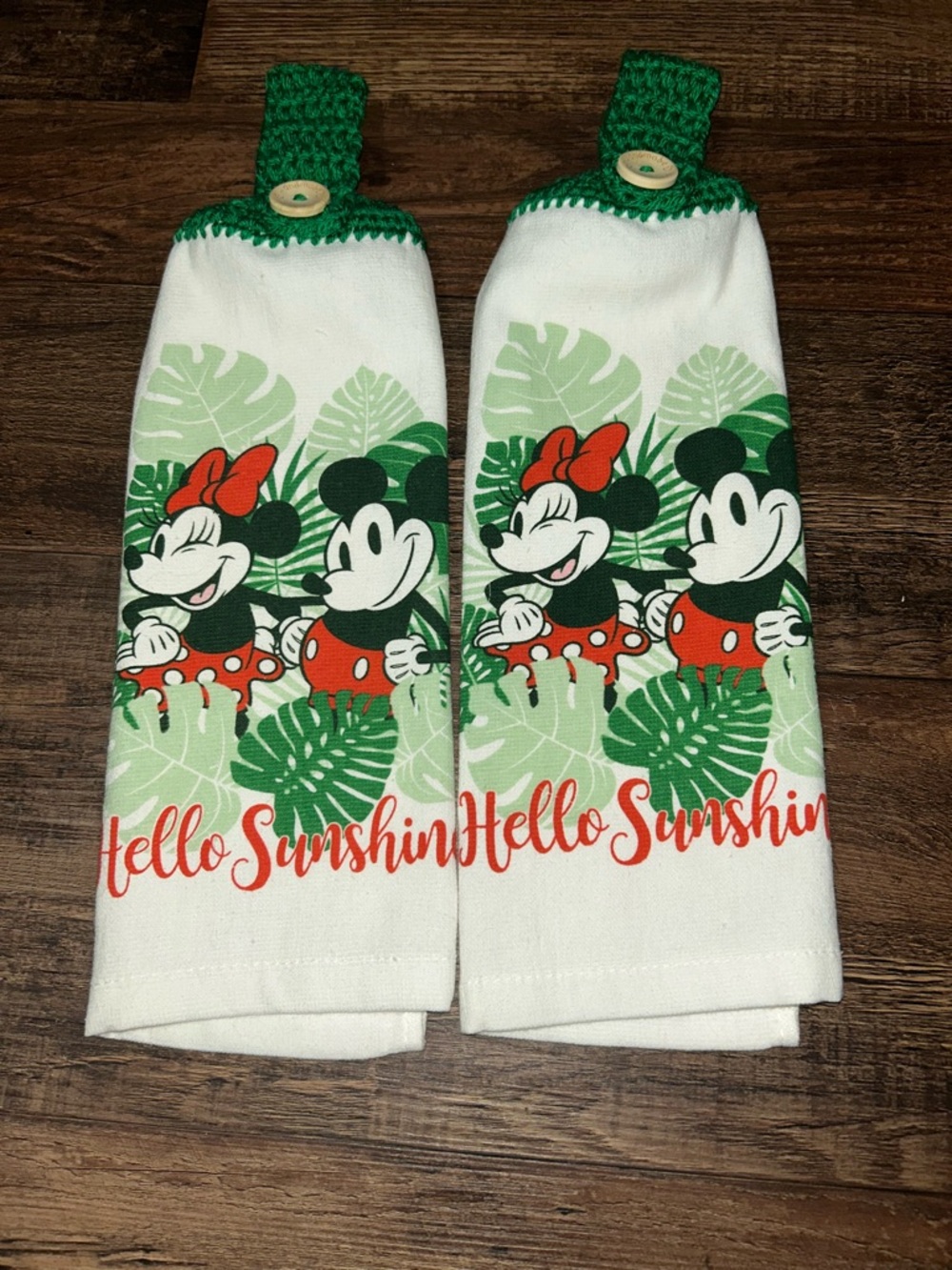 Minnie & Mickey Mouse Jungle Hanging Towel Set